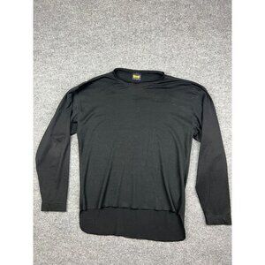 Vintage Sno-Bones Terramar Shirt Men's XL Black Long Sleeve Base Layer Ski Snow